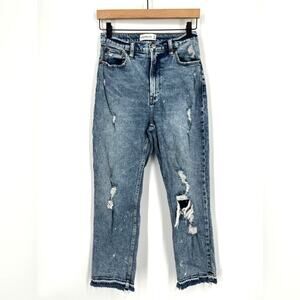 Abercrombie & Fitch Curve Love Ultra High Rise Ankle Straight‎ Jeans Size 4